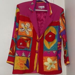 Vintage colorblock blazer and top